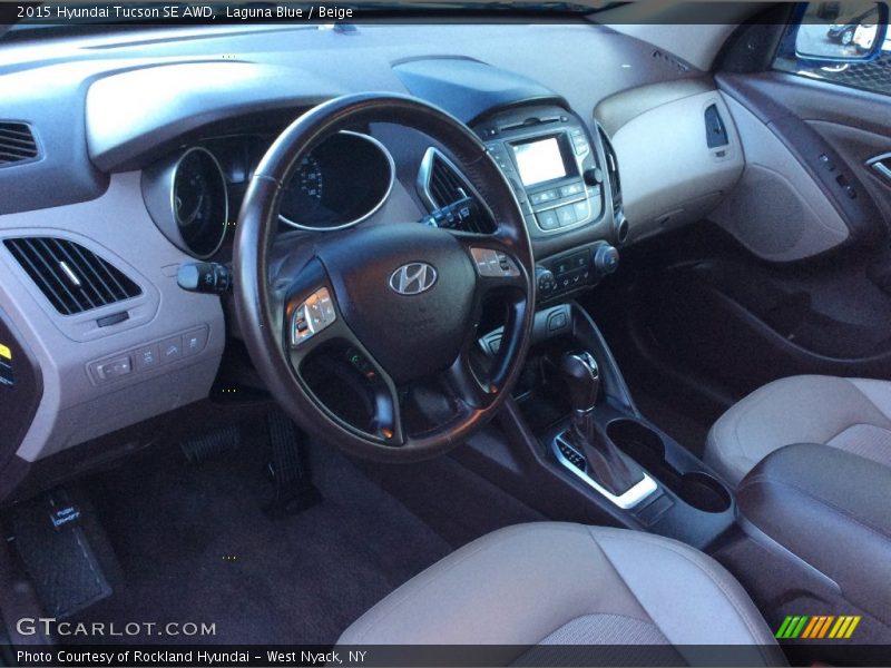 Laguna Blue / Beige 2015 Hyundai Tucson SE AWD
