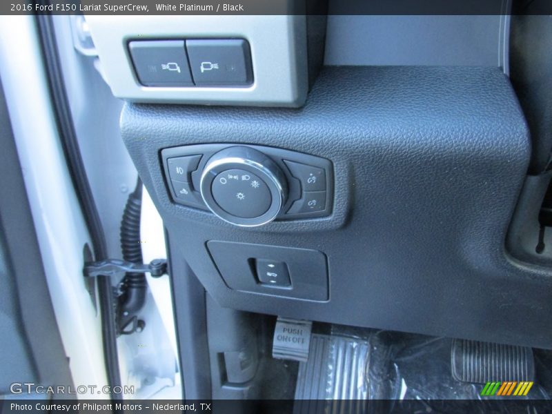 White Platinum / Black 2016 Ford F150 Lariat SuperCrew