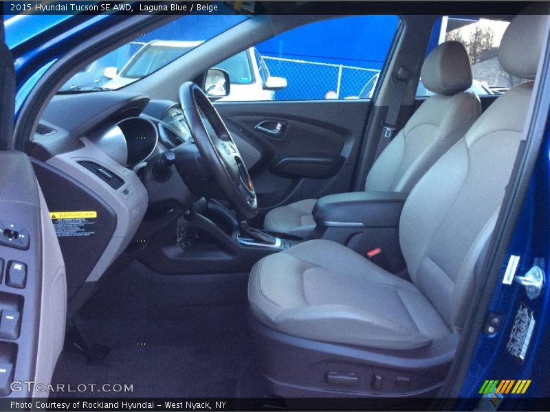 Laguna Blue / Beige 2015 Hyundai Tucson SE AWD
