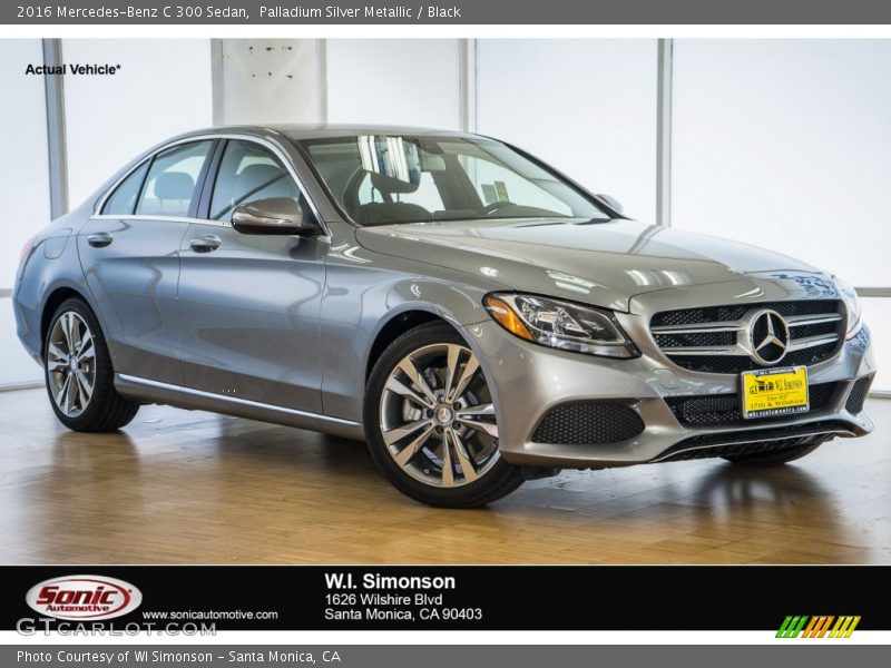 Palladium Silver Metallic / Black 2016 Mercedes-Benz C 300 Sedan