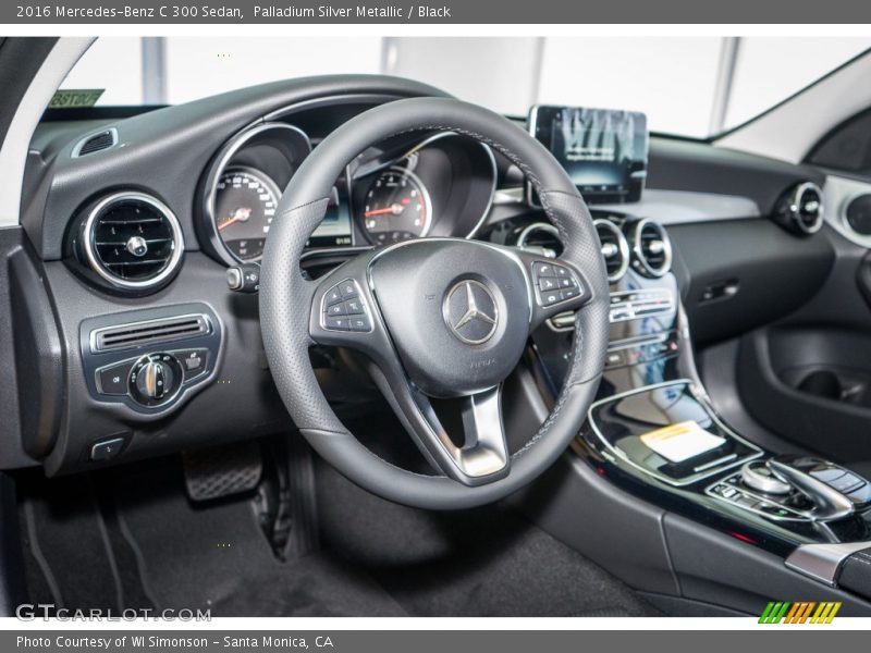 Palladium Silver Metallic / Black 2016 Mercedes-Benz C 300 Sedan
