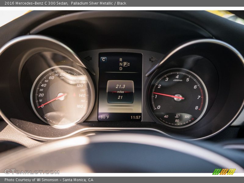 Palladium Silver Metallic / Black 2016 Mercedes-Benz C 300 Sedan