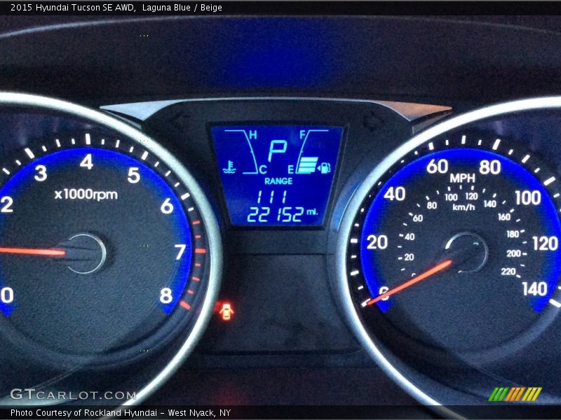 Laguna Blue / Beige 2015 Hyundai Tucson SE AWD