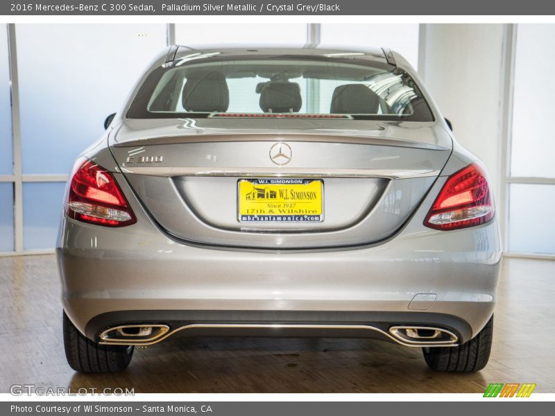 Palladium Silver Metallic / Crystal Grey/Black 2016 Mercedes-Benz C 300 Sedan
