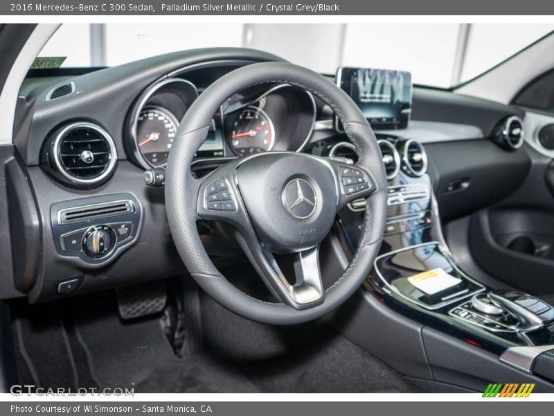 Palladium Silver Metallic / Crystal Grey/Black 2016 Mercedes-Benz C 300 Sedan