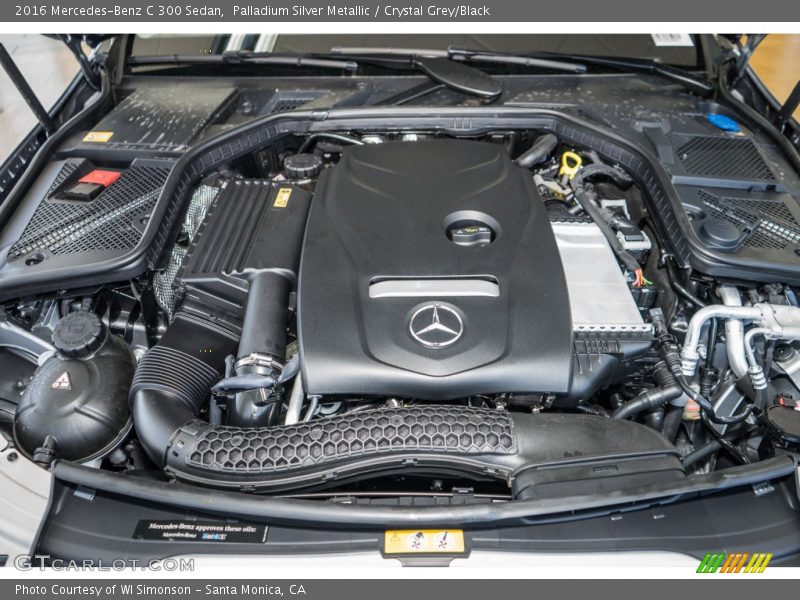 Palladium Silver Metallic / Crystal Grey/Black 2016 Mercedes-Benz C 300 Sedan