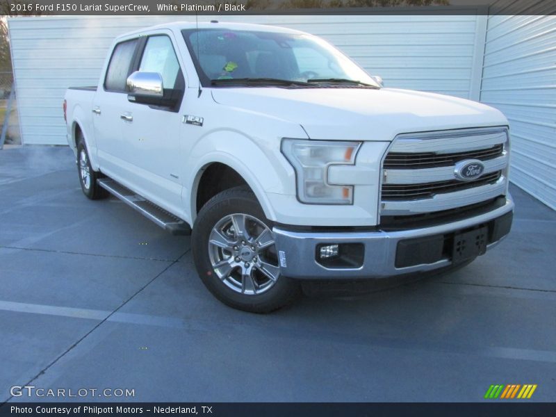 White Platinum / Black 2016 Ford F150 Lariat SuperCrew