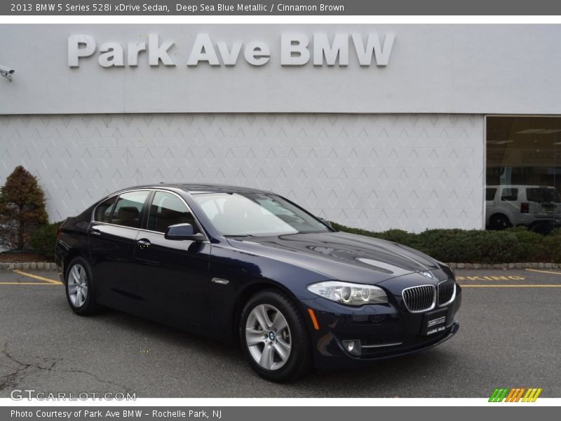 Deep Sea Blue Metallic / Cinnamon Brown 2013 BMW 5 Series 528i xDrive Sedan