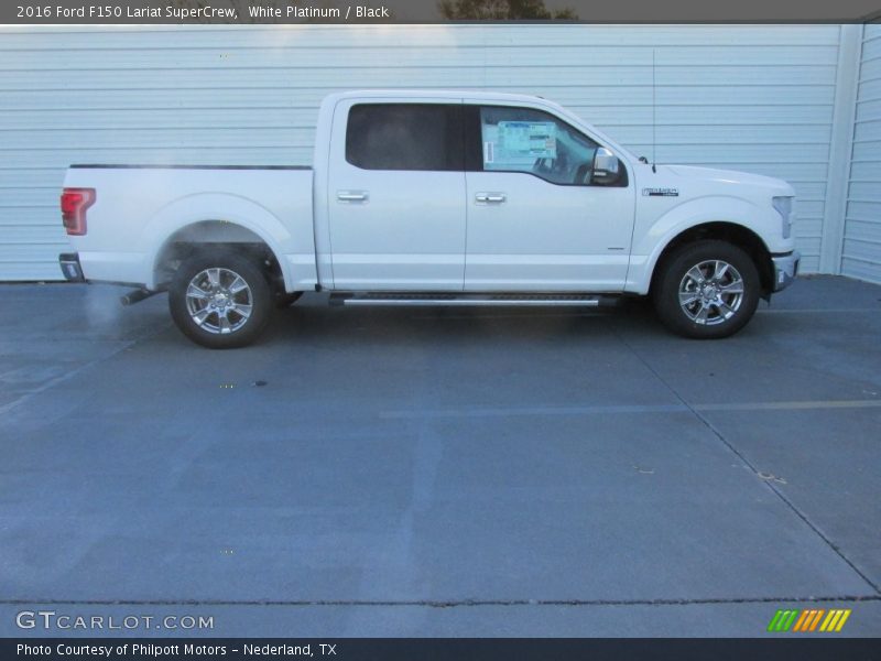 White Platinum / Black 2016 Ford F150 Lariat SuperCrew