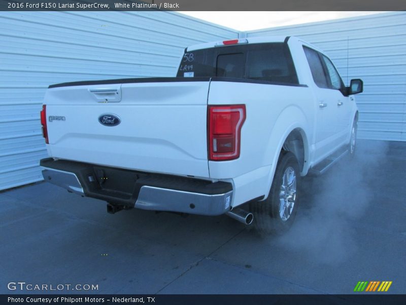 White Platinum / Black 2016 Ford F150 Lariat SuperCrew
