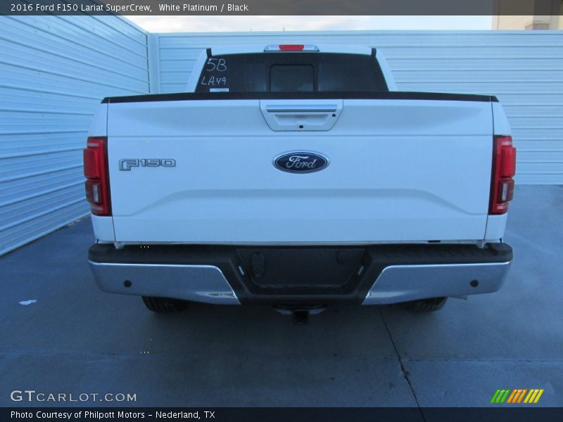 White Platinum / Black 2016 Ford F150 Lariat SuperCrew