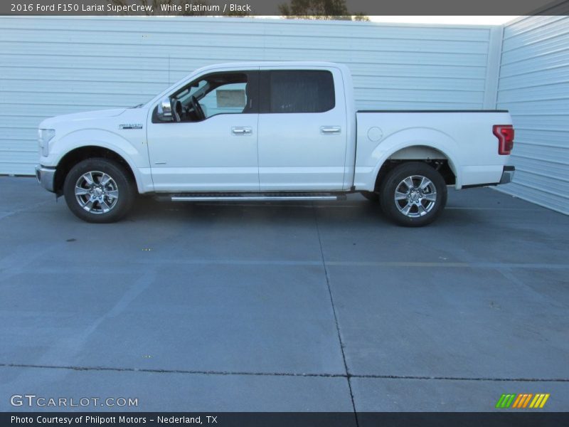 White Platinum / Black 2016 Ford F150 Lariat SuperCrew