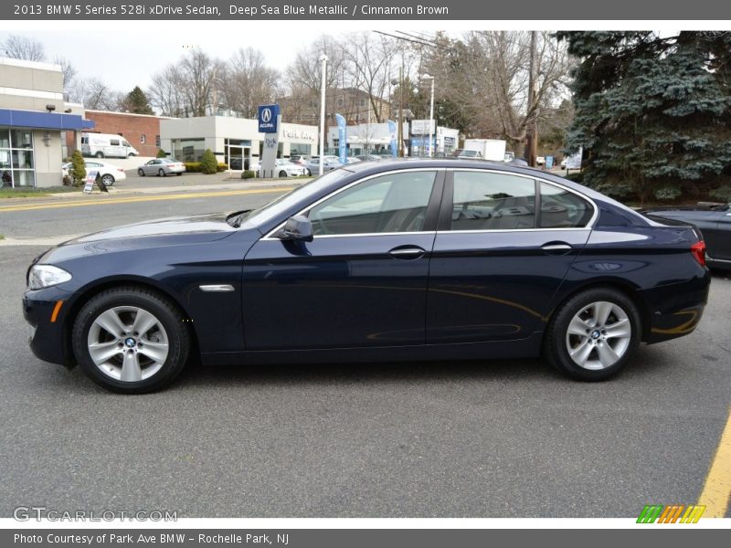 Deep Sea Blue Metallic / Cinnamon Brown 2013 BMW 5 Series 528i xDrive Sedan