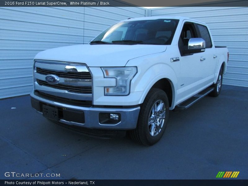 White Platinum / Black 2016 Ford F150 Lariat SuperCrew