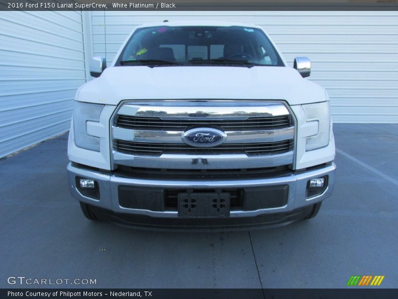 White Platinum / Black 2016 Ford F150 Lariat SuperCrew