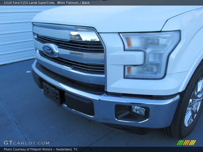 White Platinum / Black 2016 Ford F150 Lariat SuperCrew