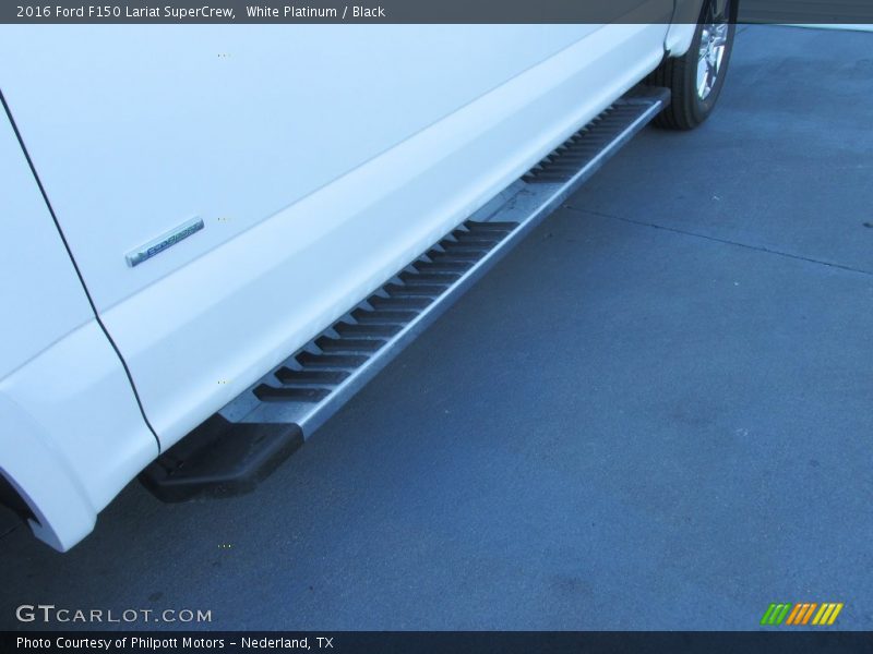 White Platinum / Black 2016 Ford F150 Lariat SuperCrew