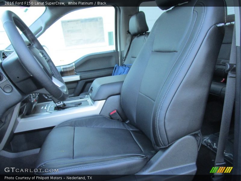 White Platinum / Black 2016 Ford F150 Lariat SuperCrew