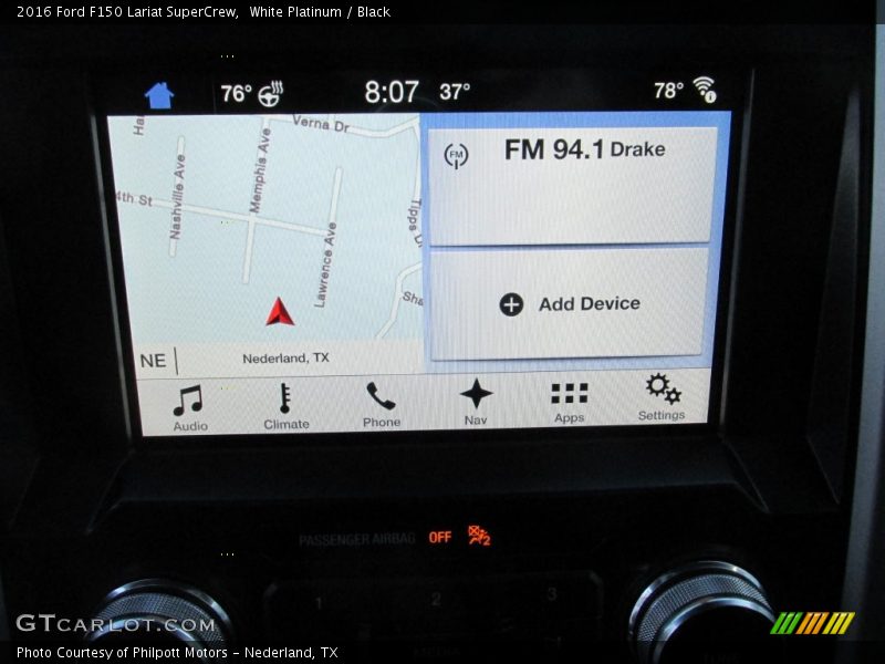 White Platinum / Black 2016 Ford F150 Lariat SuperCrew