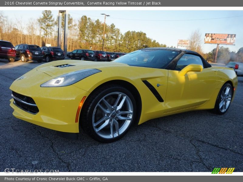 Corvette Racing Yellow Tintcoat / Jet Black 2016 Chevrolet Corvette Stingray Convertible