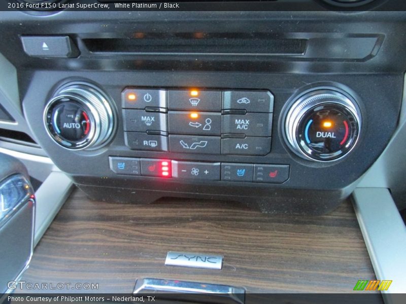 White Platinum / Black 2016 Ford F150 Lariat SuperCrew