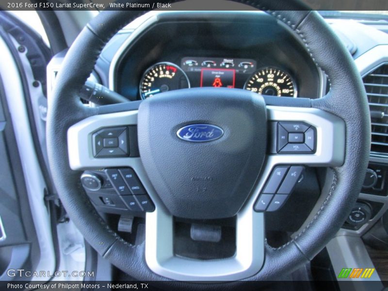 White Platinum / Black 2016 Ford F150 Lariat SuperCrew