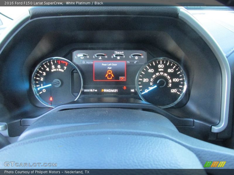 White Platinum / Black 2016 Ford F150 Lariat SuperCrew