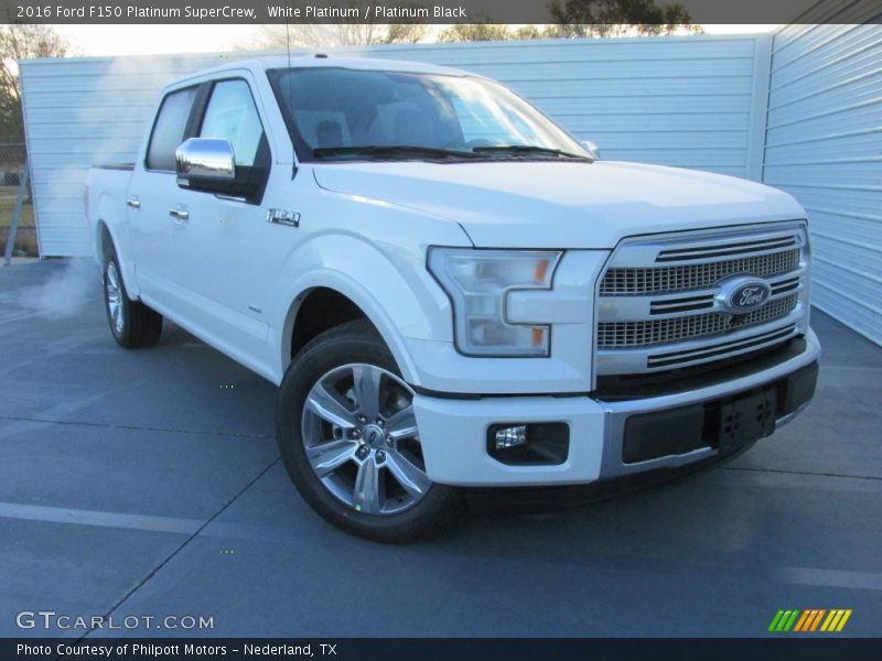 White Platinum / Platinum Black 2016 Ford F150 Platinum SuperCrew
