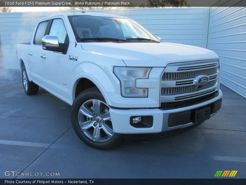 White Platinum / Platinum Black 2016 Ford F150 Platinum SuperCrew