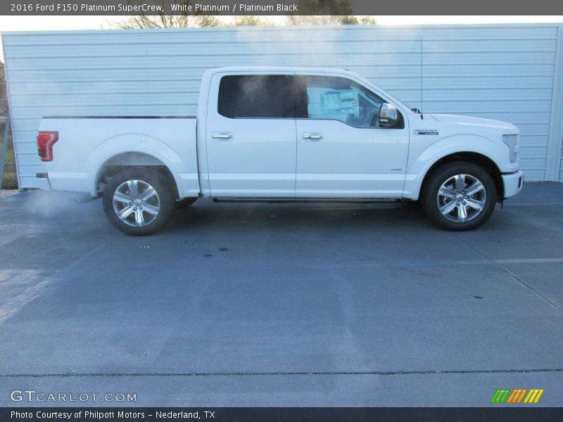 White Platinum / Platinum Black 2016 Ford F150 Platinum SuperCrew