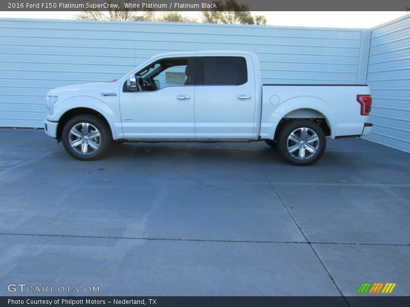 White Platinum / Platinum Black 2016 Ford F150 Platinum SuperCrew