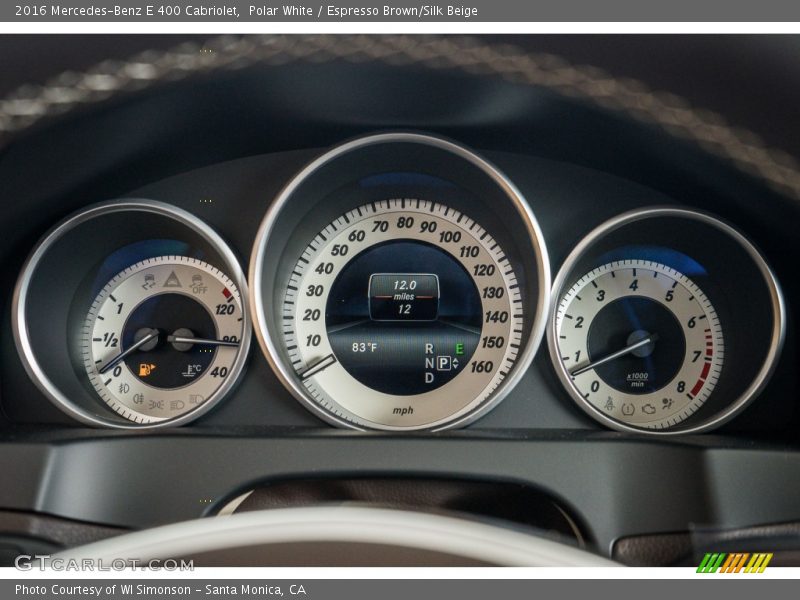  2016 E 400 Cabriolet 400 Cabriolet Gauges