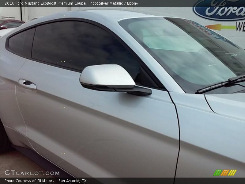 Ingot Silver Metallic / Ebony 2016 Ford Mustang EcoBoost Premium Coupe