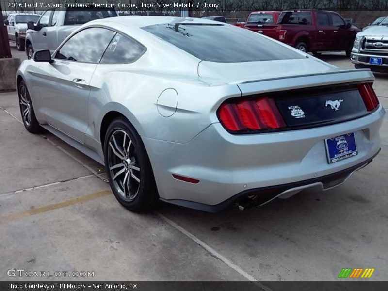 Ingot Silver Metallic / Ebony 2016 Ford Mustang EcoBoost Premium Coupe