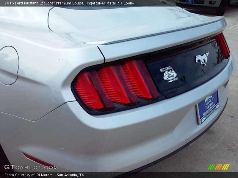 Ingot Silver Metallic / Ebony 2016 Ford Mustang EcoBoost Premium Coupe