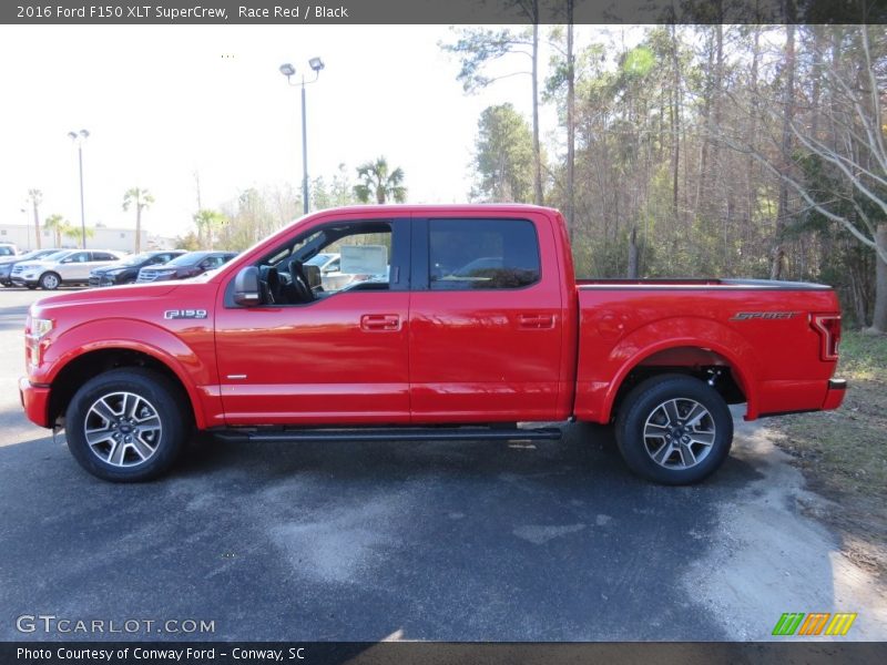 Race Red / Black 2016 Ford F150 XLT SuperCrew