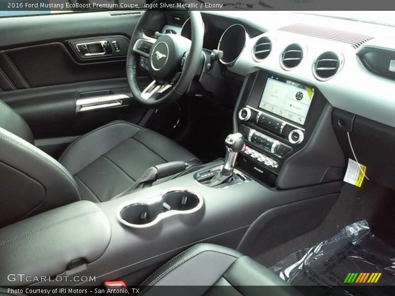 Ingot Silver Metallic / Ebony 2016 Ford Mustang EcoBoost Premium Coupe