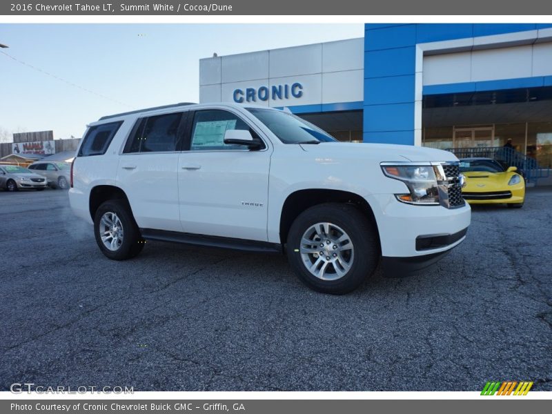 Summit White / Cocoa/Dune 2016 Chevrolet Tahoe LT