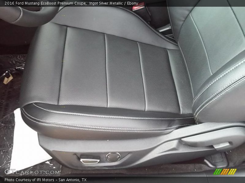 Ingot Silver Metallic / Ebony 2016 Ford Mustang EcoBoost Premium Coupe