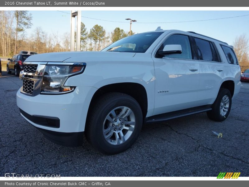 Summit White / Cocoa/Dune 2016 Chevrolet Tahoe LT