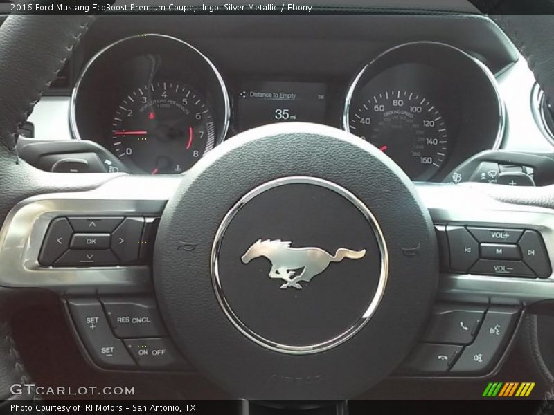 Ingot Silver Metallic / Ebony 2016 Ford Mustang EcoBoost Premium Coupe