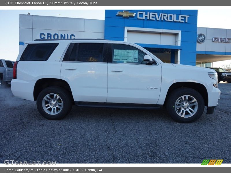 Summit White / Cocoa/Dune 2016 Chevrolet Tahoe LT