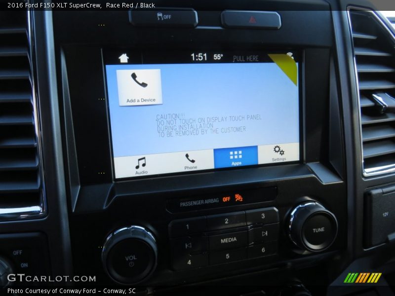 Race Red / Black 2016 Ford F150 XLT SuperCrew