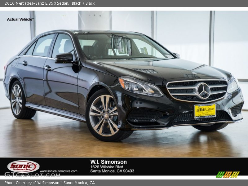 Black / Black 2016 Mercedes-Benz E 350 Sedan