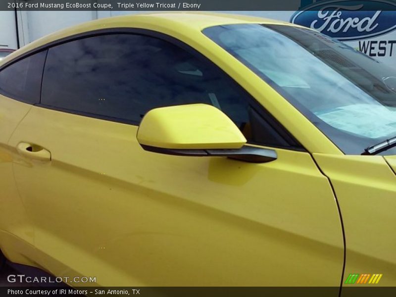 Triple Yellow Tricoat / Ebony 2016 Ford Mustang EcoBoost Coupe