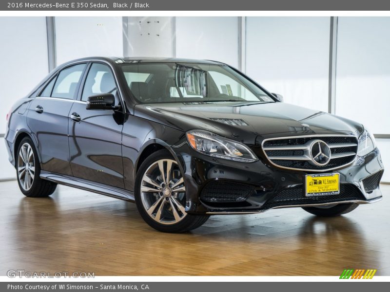 Black / Black 2016 Mercedes-Benz E 350 Sedan