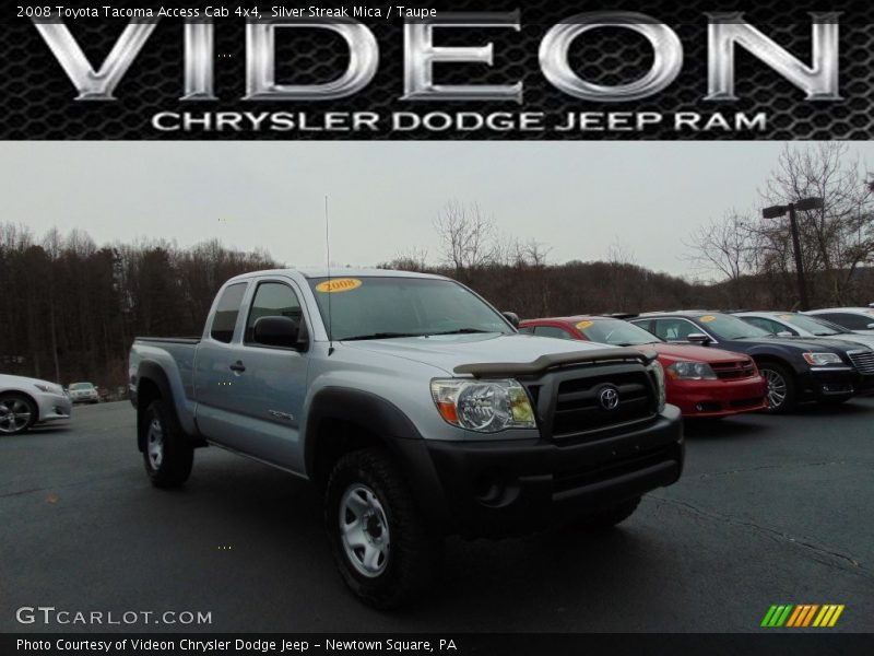 Silver Streak Mica / Taupe 2008 Toyota Tacoma Access Cab 4x4