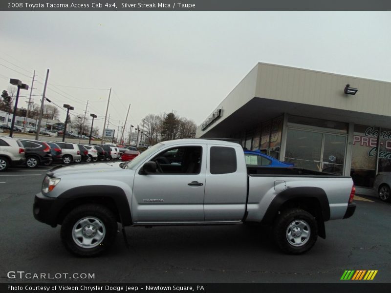 Silver Streak Mica / Taupe 2008 Toyota Tacoma Access Cab 4x4