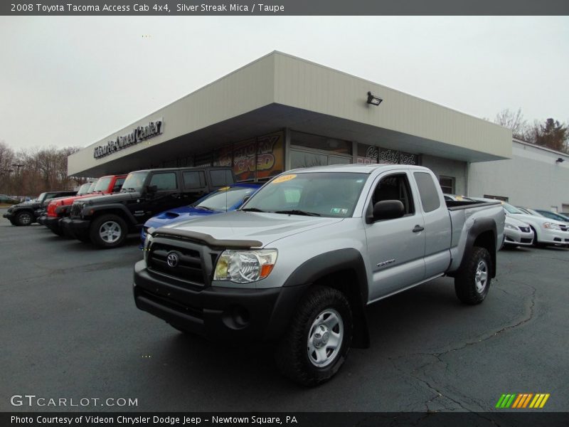 Silver Streak Mica / Taupe 2008 Toyota Tacoma Access Cab 4x4