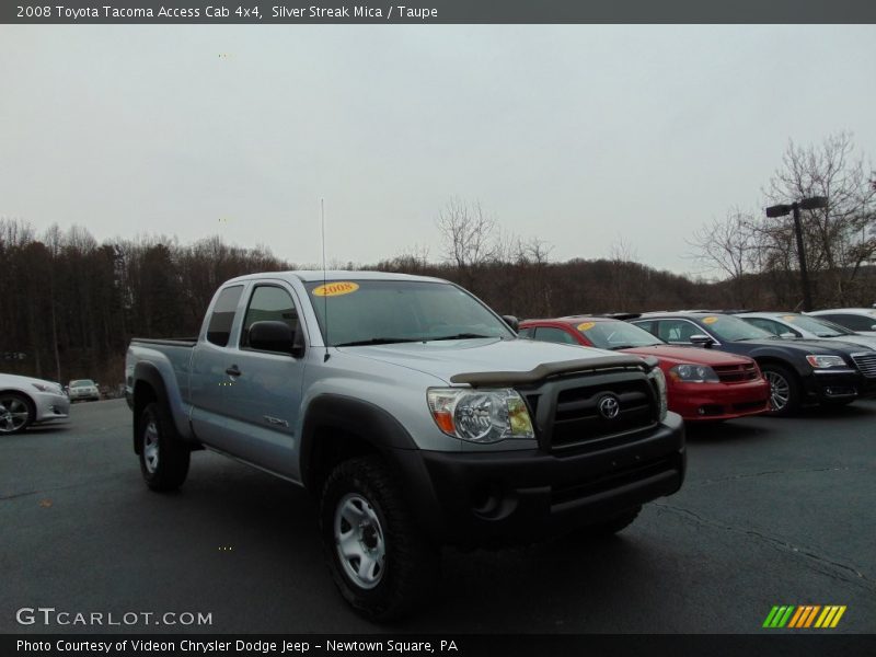 Silver Streak Mica / Taupe 2008 Toyota Tacoma Access Cab 4x4